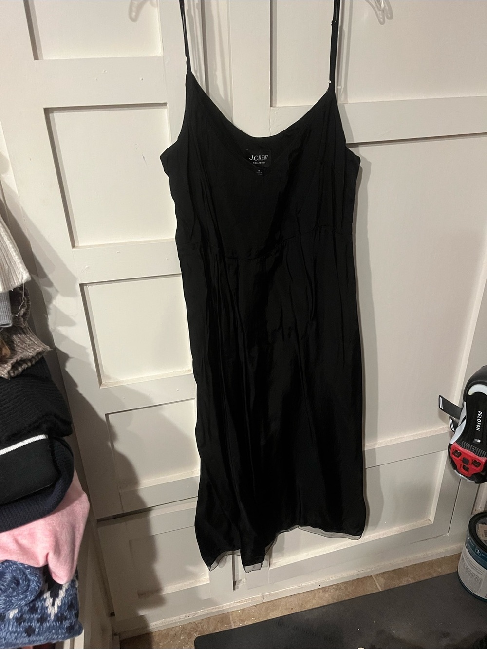 J. Crew Collection Black Slip Dress with Adjustable Straps